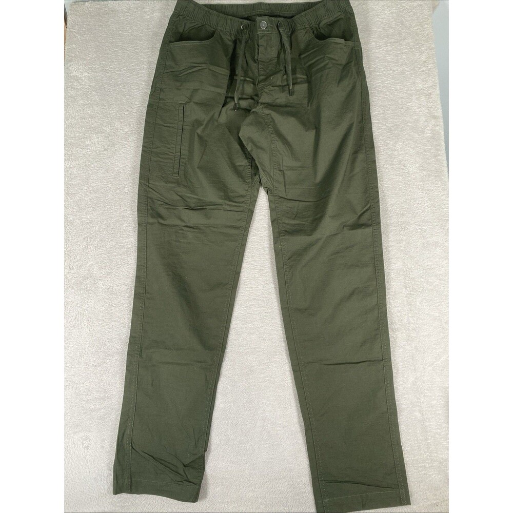BYLT Drawstring Jogger Pants Men's XL Olive Green Ripstop Stretch